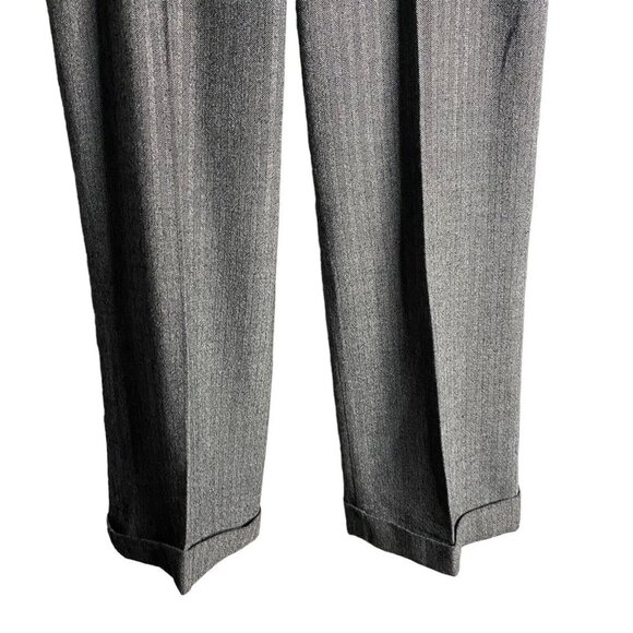 Jaeger Women's Gray Wool Blend High Waisted Straight Leg Pants - Picture 3 of 8